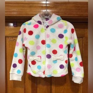 WonderKids Polka Dot Hooded Jacket Coat
3 / 3T
100% Polyester 
Large Multicolor